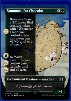 Summon: Fat Chocobo (Borderless) | 0371 | Common | MTG X Final Fantasy - Image 1