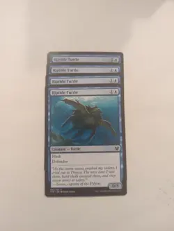 (4) Riptide Turtle *PLAYSET* Theros Beyond Death Regular NM MTG - Image 1