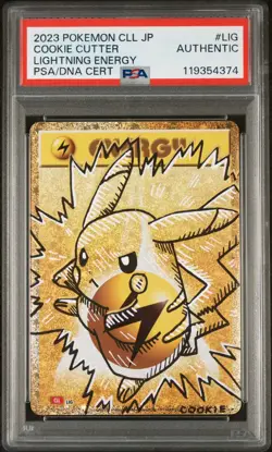 Pikachu Signed Sketch PSA Authentic Pokemon Auto Cookie Cutter / Matthew Park - Image 1