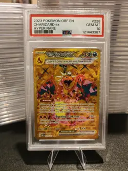 Pokemon TCG Charizard EX 228/197 Obsidian Flames Hyper Rare Gold GEM MINT PSA 10 - Image 1