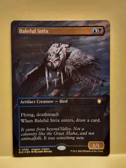 MTG Magic the Gathering Card NM/M - Baleful Strix Borderless FOIL - Image 1