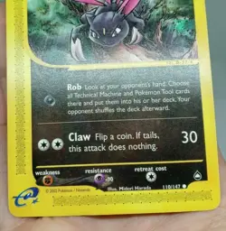 Pokemon Sneasel Aquapolis Common Non Holo 110/147 LP - FAST FREE SHIPPING - Image 3