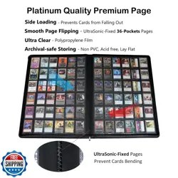 Rayvol Premium 2300 Pockets Card Binder, Large 36-Pocket 2000+ Ringless Tradi - Image 4
