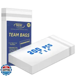 DEDC 200 Pcs Card Sleeves Team Bags for Trading Cards, Team Bag Fit 3x4 Top L - Image 1