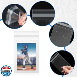 DEDC 200 Pcs Card Sleeves Team Bags for Trading Cards, Team Bag Fit 3x4 Top L - Image 5