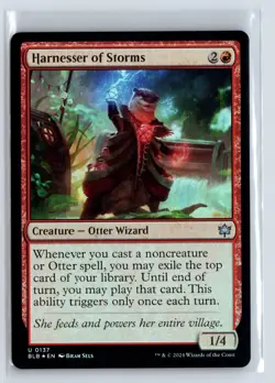 FOIL Harnesser of Storms Bloomburrow Uncommon - MTG Magic the Gathering Card - Image 1