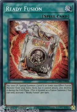 DAMA-EN066 Ready Fusion Secret Rare 1st Edition Mint YuGiOh Card - Image 1