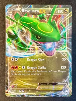 Rayquaza EX 60/108 2015 XY Roaring Skies Pokemon Card TCG Holo Rare - Mp/Hp - Image 1