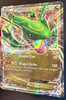Rayquaza EX 60/108 2015 XY Roaring Skies Pokemon Card TCG Holo Rare - Mp/Hp - Image 2