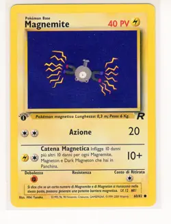 ~ITA~ ITALIAN Magnemite 1st Edition Team Rocket 60/82 Pokemon Card (C1) - Image 1