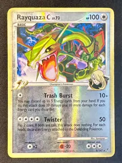 Rayquaza 8/147 2009 Supreme Victors Pokemon Card TCG Reverse Holo Rare - Mp/Hp - Image 1