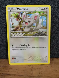 Minccino 86/124 Fates Collide Regular Pokemon card Trading Game Collector - Image 1