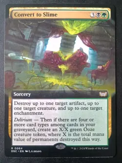 MTG Duskmourn - Convert To Slime - Extended Art Rare - Image 1