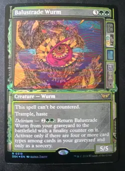 MTG Duskmourn - Balustrade Wurm - Foil Showcase Rare - Image 1
