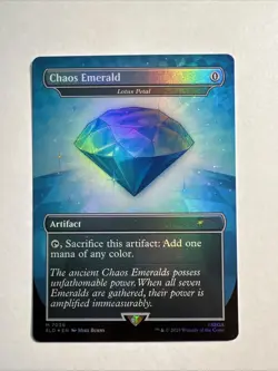 Chaos Emerald (7033) Blue Foil - Lotus Petal - Sonic Secret Lair - Magic MTG - Image 1