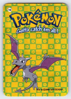 Aerodactyl #142 Pokemon Vending Techno Prism Holo Sticker Card Nintendo - Nm/Vlp - Image 3