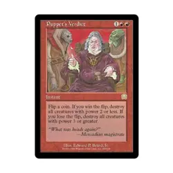 WOTC MtG Mercadian Masques Puppet's Verdict (R) VG - Image 1