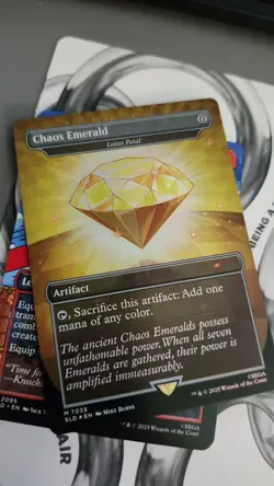Chaos Emerald (7035) Yellow Foil - Lotus Petal - Sonic Secret Lair - Magic MTG - Image 2
