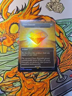 Chaos Emerald (7035) Yellow Foil - Lotus Petal - Sonic Secret Lair - Magic MTG - Image 1