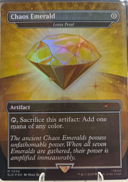 Chaos Emerald (7035) Yellow Foil - Lotus Petal - Sonic Secret Lair - Magic MTG - Image 1