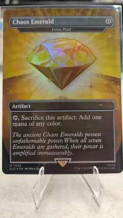 Chaos Emerald (7035) Yellow Foil - Lotus Petal - Sonic Secret Lair - Magic MTG - Image 1