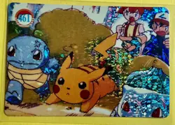 PIKACHU ASH MISTY SQUIRTLE BULBASAUR Pokemon Vending Prism Sticker 2000 NM Foil - Image 1
