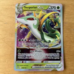 Pokemon TCG Serperior VSTAR 008/195 Silver Tempest - Image 1