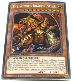 Yugioh The Winged Dragon of Ra SBCB-EN203 Speed Duel Secret Rare 1st Edition TCG - Image 1