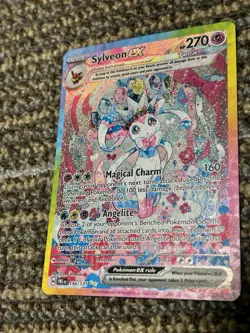 Sylveon EX SIR 156/131 Prismatic Evolutions English Holofoil Pokemon Card 2025 - Image 2