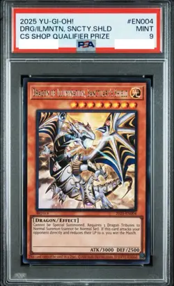 PSA9 Yugioh Dragon of Illumination Sanctuary's Shield 2025-EN004 English - Image 1
