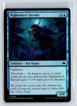 FOIL Nightwhorl Hermit Bloomburrow - MTG Magic the Gathering Card - Image 1