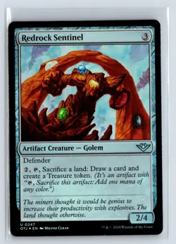 FOIL Redrock Sentinel Outlaws of Thunder Junction - MTG Magic the Gathering Card - Image 1