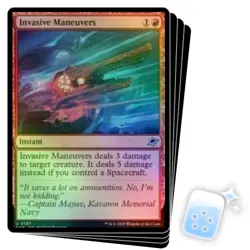 FOIL INVASIVE MANEUVERS X4 Edge Of Eternities EOE Magic MTG MINT CARD - Image 1