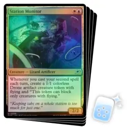 FOIL STATION MONITOR X4 Edge Of Eternities EOE Magic MTG MINT CARD - Image 1