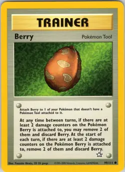 Pokemon TCG Berry Neo Genesis 99/111 Unlimited Common Card WOTC NM - Image 1