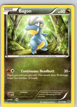 Pokemon TCG Bagon XY Roaring Skies 54/108 Regular Common Card Played LP - Image 1