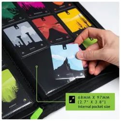 9 Pocket Trading Card Zip Binder, 360 Cards, Premium Exo-Tec Album Material, ... - Image 4