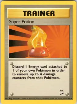 Pokemon TCG Super Potion 117/130 Base Set 2 Regular Uncommon Card WOTC NM - Image 1