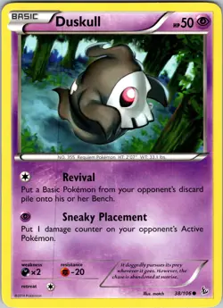 Pokemon TCG Duskull XY Flashfire 38/106 Regular Common Card NM - Image 1