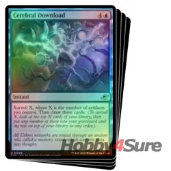 Foil Cerebral Download X4 M/NM Magic: The Gathering MTG Edge Of Eternities - Image 1