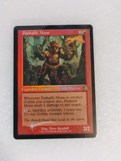 MTG Magic The Gathering Pashalik Mons Foil Retro Frame Goblin Red Commander - Image 1