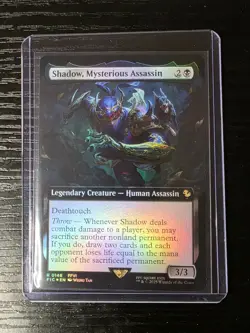 MTG Shadow, Mysterious Assassin (Extended Art Foil) Commander Final Fantasy FF6 - Image 1