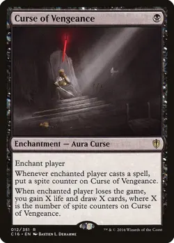 Curse of Vengeance 12 C16 2016 Deharme Aura Curse Enchantment Player Spite MTG - Image 1
