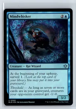 FOIL Mindwhisker Bloomburrow Uncommon - MTG Magic the Gathering Card - Image 1