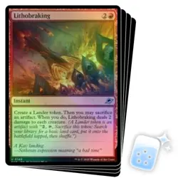 FOIL LITHOBRAKING X4 Edge Of Eternities EOE Magic MTG MINT CARD - Image 1