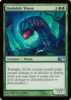 X 1 Duskdale Wurm NM Magic M11 166 MTG Magic The Gathering - Image 1