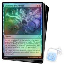 FOIL CEREBRAL DOWNLOAD X4 Edge Of Eternities EOE Magic MTG MINT CARD - Image 1