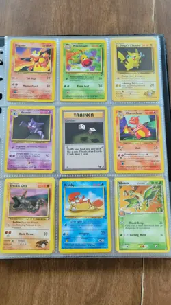 Vintage Old Pokemon Card Binder Collection Lot Of 90 Cards WOTC Free Shipping - Image 5