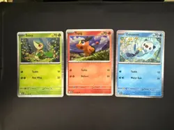 Snivy 001/086 Tepig 011/086 Oshawott 021/086 Holo Pokemon Black White Poster NM - Image 1