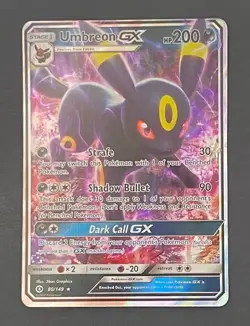Pokémon Card Umbreon GX 80/149 Sun & Moon Base Set - Lightly Played - Image 1